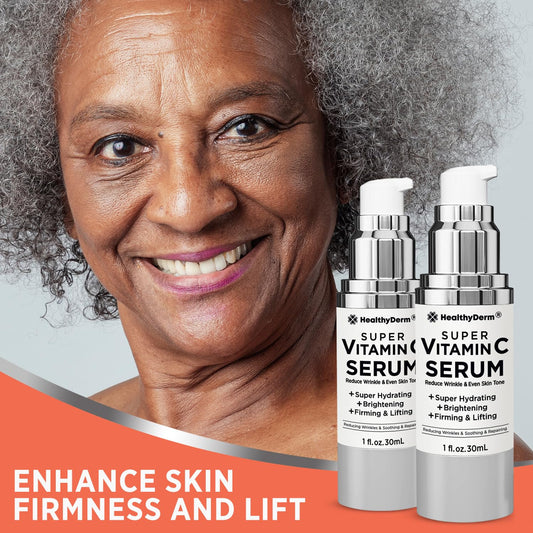 HealthyDerm Niacinamide serum ingredient graphic shows pore-minimizing and barrier-supporting benefits