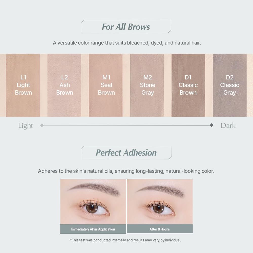 Heart Percent Dote On Mood Edge brow pencil application steps demonstration