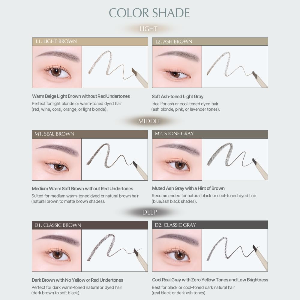 Heart Percent Dote On Mood Edge brow pencil spoolie for blending and grooming