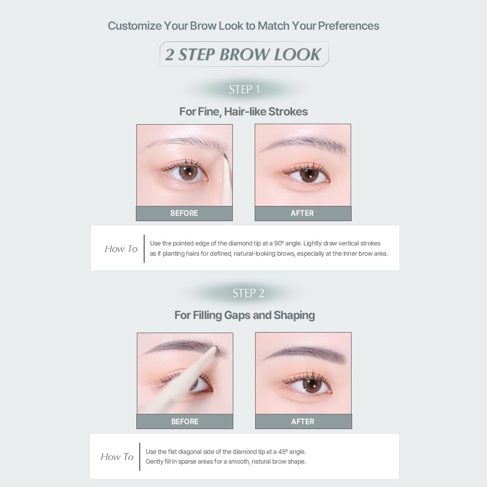 Heart Percent Dote On Mood Edge brow pencil travel-ready case for on-the-go touch-ups