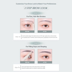 Heart Percent Dote On Mood Edge brow pencil travel-ready case for on-the-go touch-ups