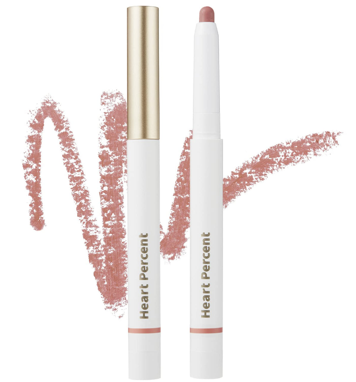 Heart Percent Dote On Mood Lip Pencil 13 Bare Lips close-up shows MLBB shade for neutral undertones
