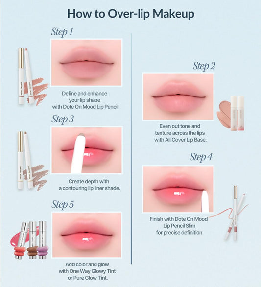 Swatch of Heart Percent Dote On Mood Lip Pencil 13 Bare Lips in creamy beige