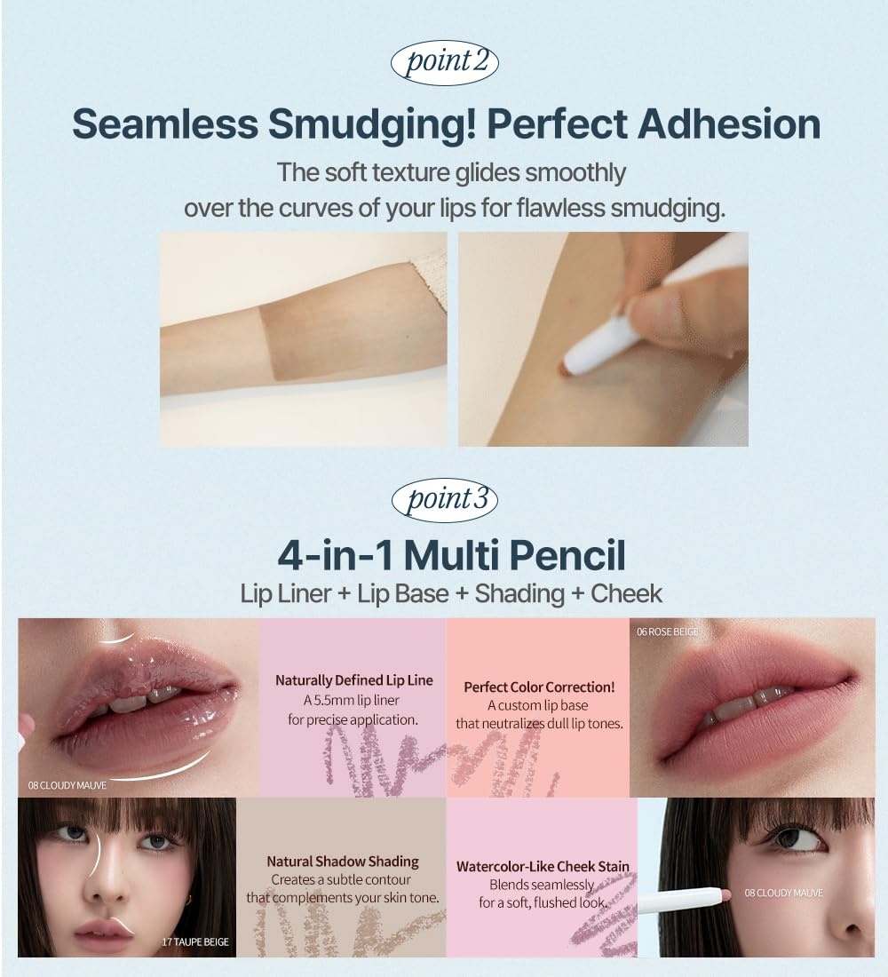 Heart Percent Dote On Mood Lip Pencil full lip look with defined edges