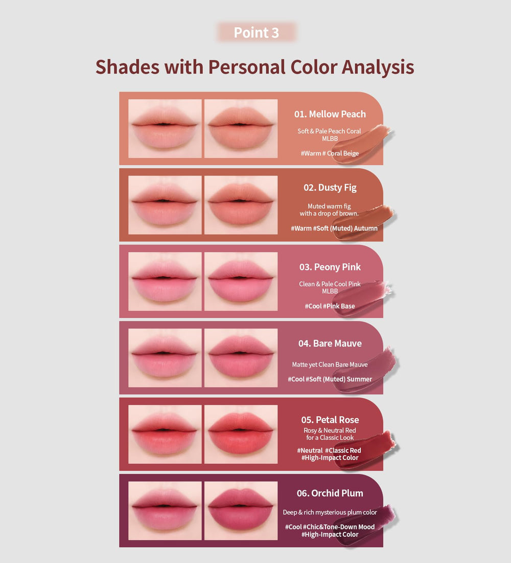 Heart Percent Multi-Use lip stain doubles as a natural cheek blush for cohesive color.