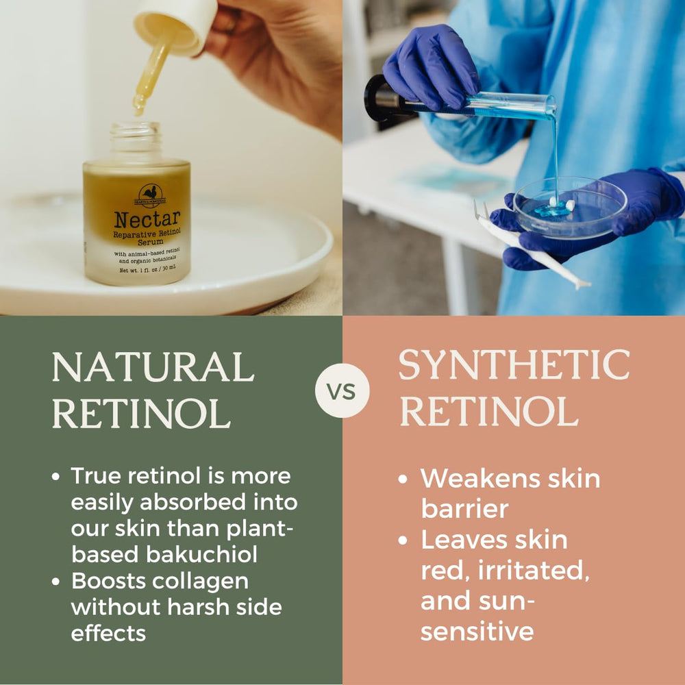 Herbs-infused jojoba oil in Nectar Serum bottle.