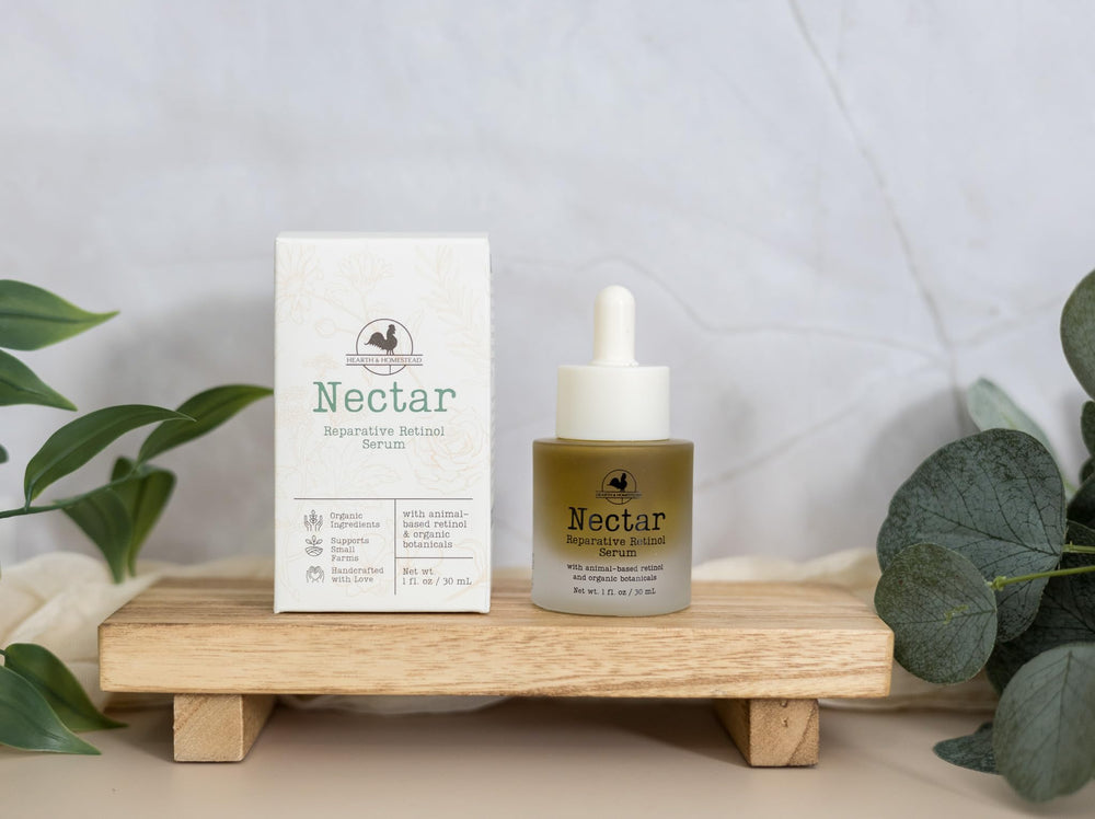 Packaging and bottle design exudes natural, artisanal quality.