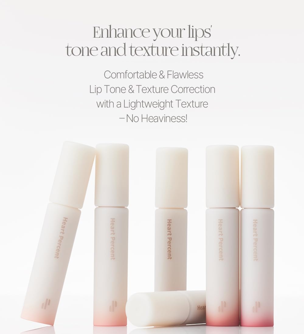 Heart Percent Dote On Mood All Cover Lip Base neutral finish on lips for versatile use