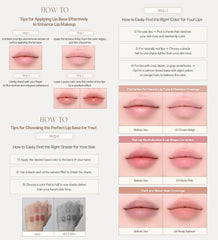 Heart Percent Dote On Mood All Cover Lip Base seamless adhesion for secure color payoff