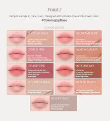 Heart Percent Dote On Mood All Cover Lip Base wear test demonstrates long-lasting comfort