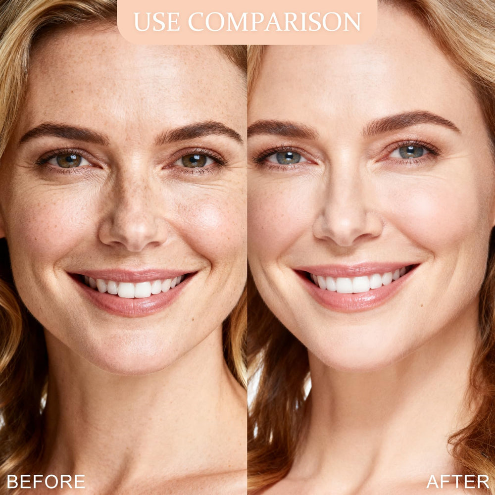 HECI BEAUTY swatches 110 Light reveal natural color match.