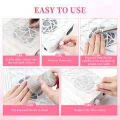 heemeei nail dust collector speed knob and LED display for precise control