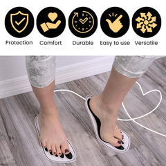 HeeStar cardboard-feel foot pads are flexible and easy to apply
