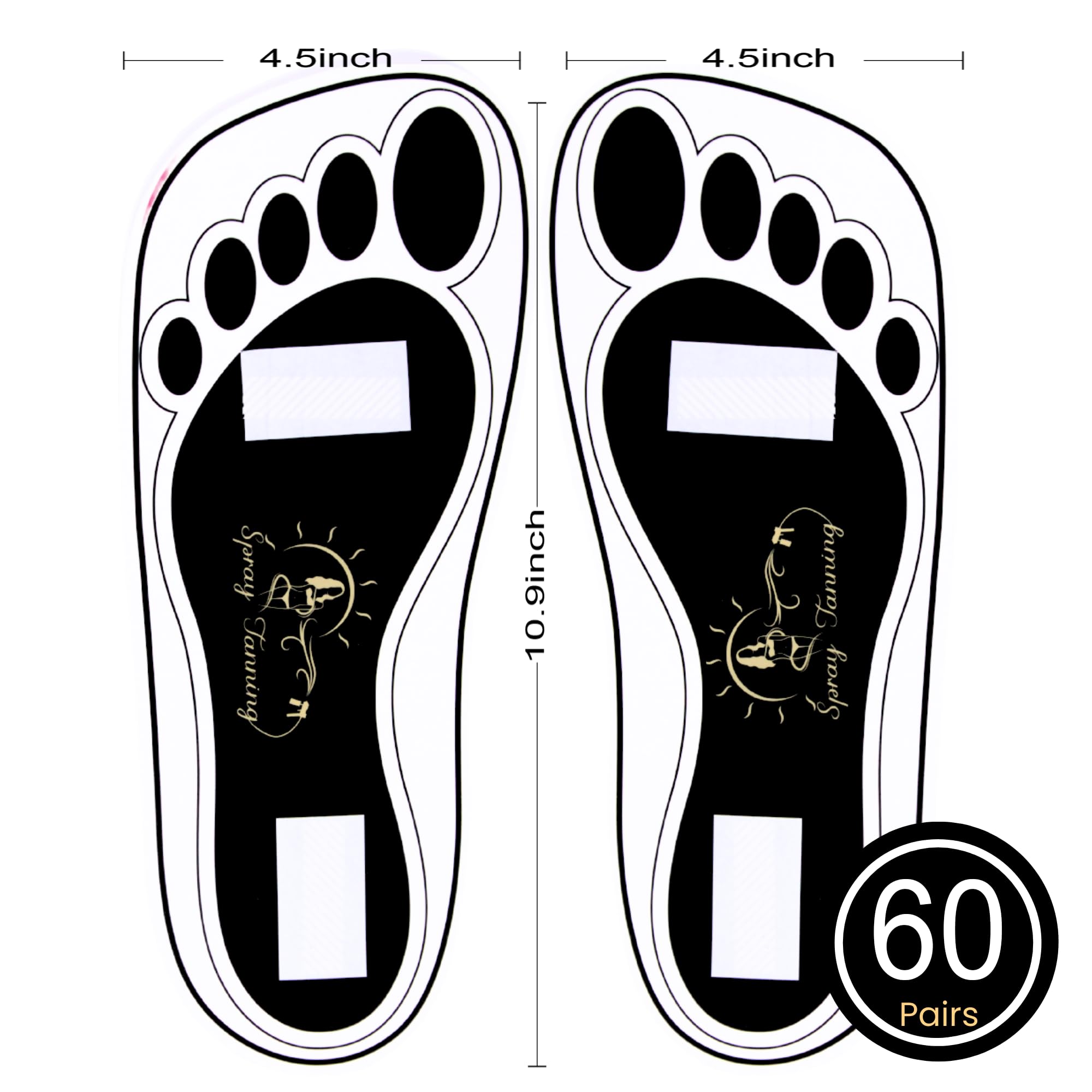 HeeStar disposable feet pads provide hygienic self-adhesive protection during tanning