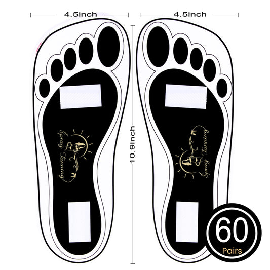 HeeStar disposable feet pads provide hygienic self-adhesive protection during tanning