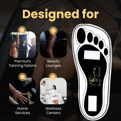 HeeStar salon foot protection keeps tanning areas clean and professional