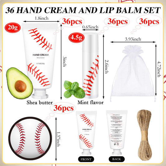 Heigble baseball lip balm 36-pack protects lips on the field
