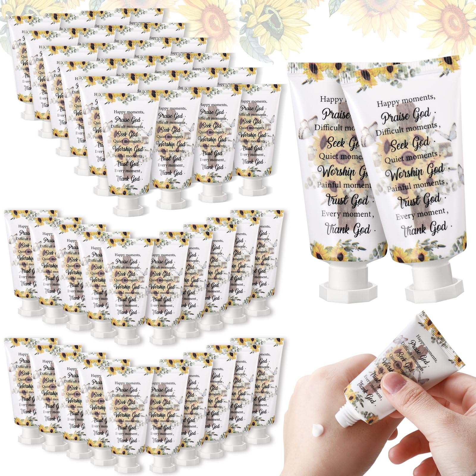 Heigble Bible Hand Cream tube with rose fragrance for quick, lasting hydration on the go.