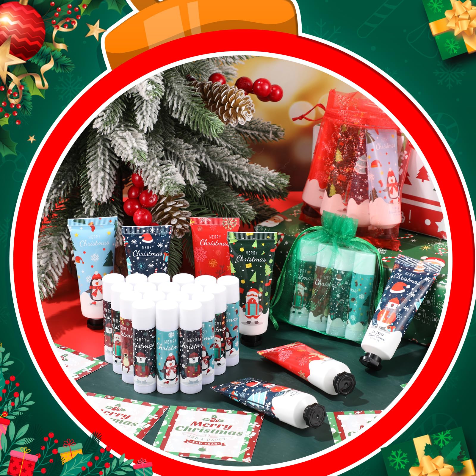 Heigble Christmas packaging features Santa, elk, and snowflakes for a festive vibe.