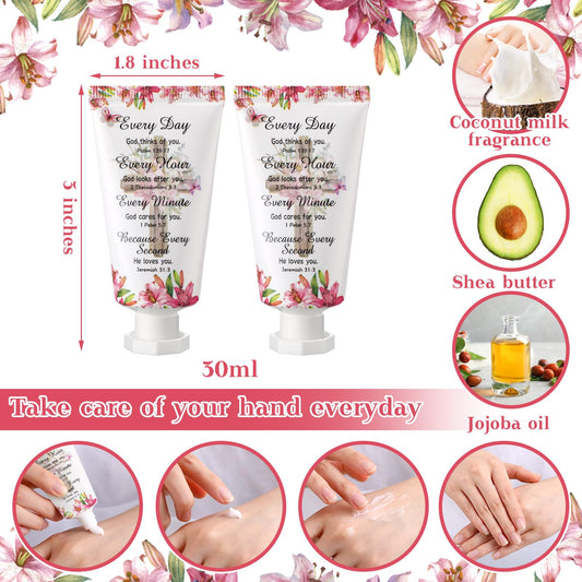 Heigble hand cream tube close-up highlights coconut milk scent and quick absorption.