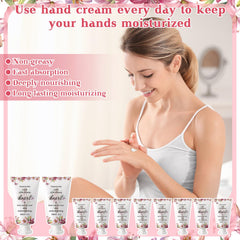 Heigble rose-fragrance hand cream emphasizes quick absorption and lasting softness.