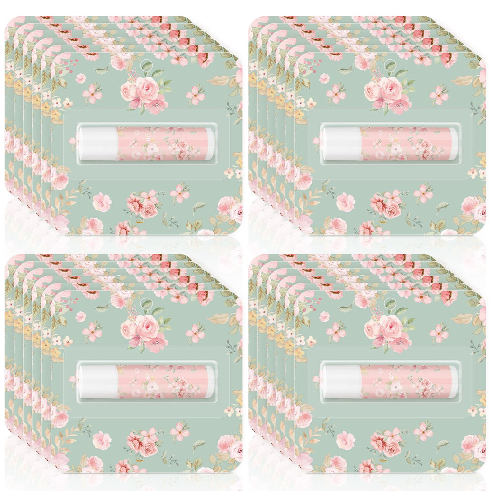 Heigble Tea Party Lip Balm with pink flower design, gentle rose fragrance for soothing moments.