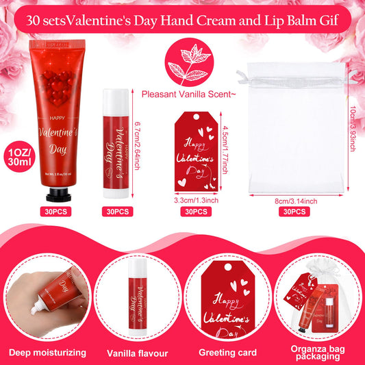 Heigble Valentine lip balm with heart pattern softens lips and carries a vanilla hint