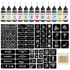 HEILFNL temporary tattoo kit color palette for vibrant designs.