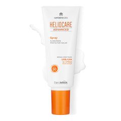 Heliocare Advanced Sun Screen Spray bottle front showing SPF 50 protection.