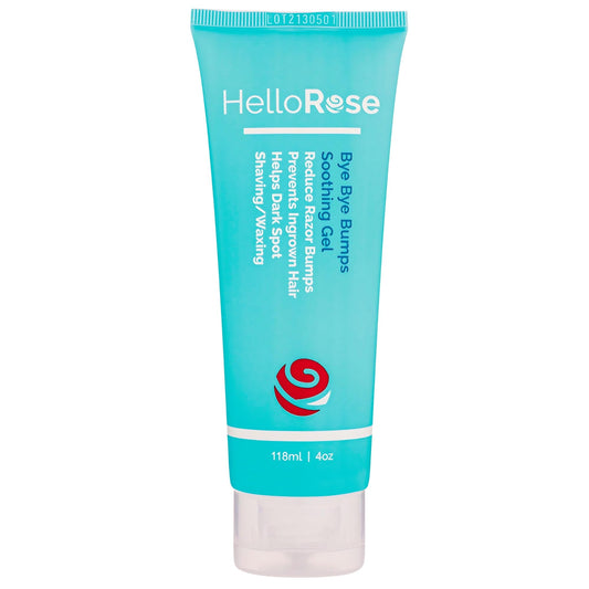 Hello Rose smoothing solution serum bottle for bikini line care and soothing relief.