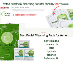 Hello Cider travel pack of acne wipes for on-the-go skincare
