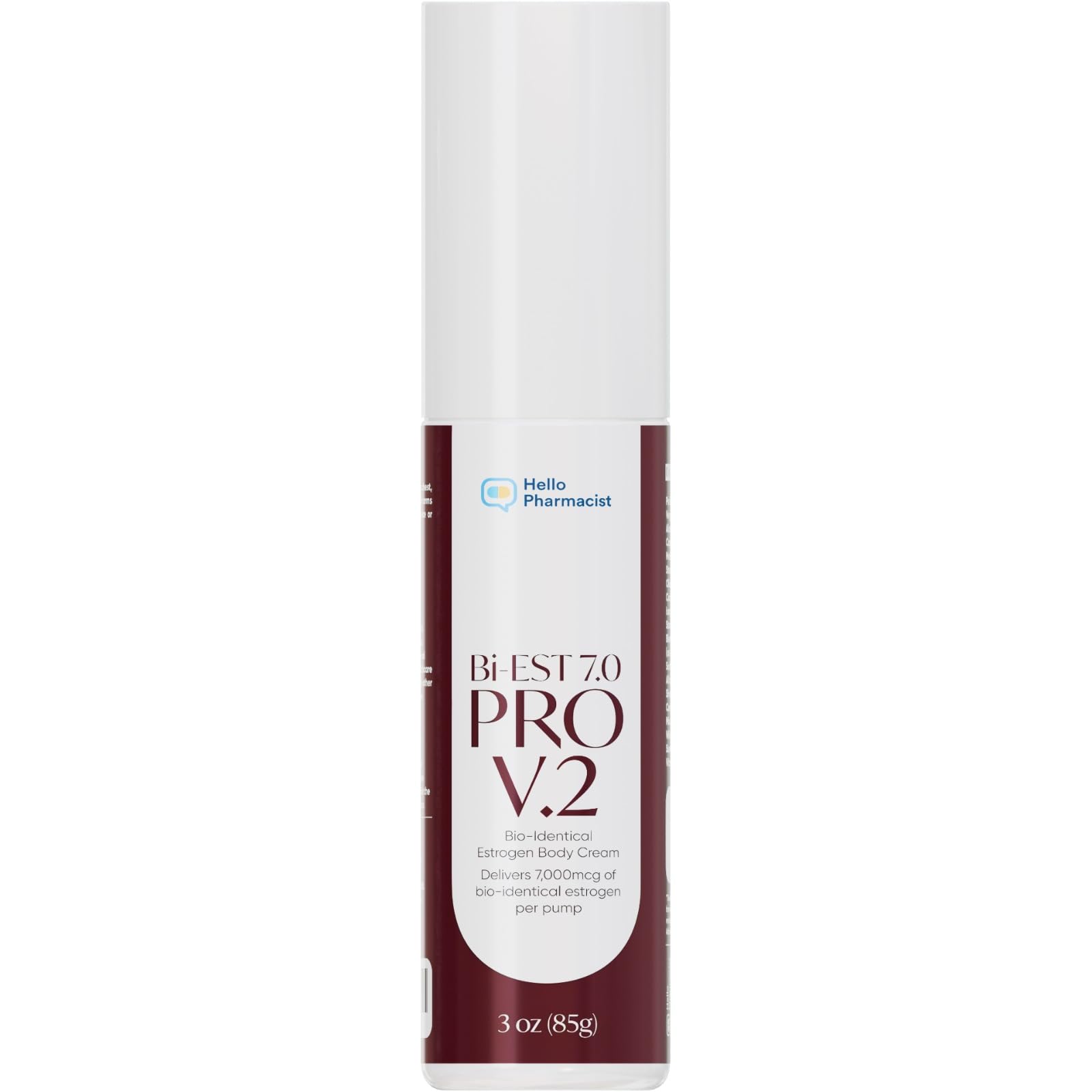 HelloPharmacist BiEst 7.0 PRO V2 bottle pump for easy daily application.