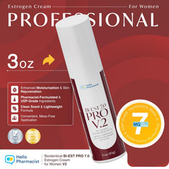 HelloPharmacist BiEst 7.0 PRO V2 ingredients highlight with hyaluronic acid.