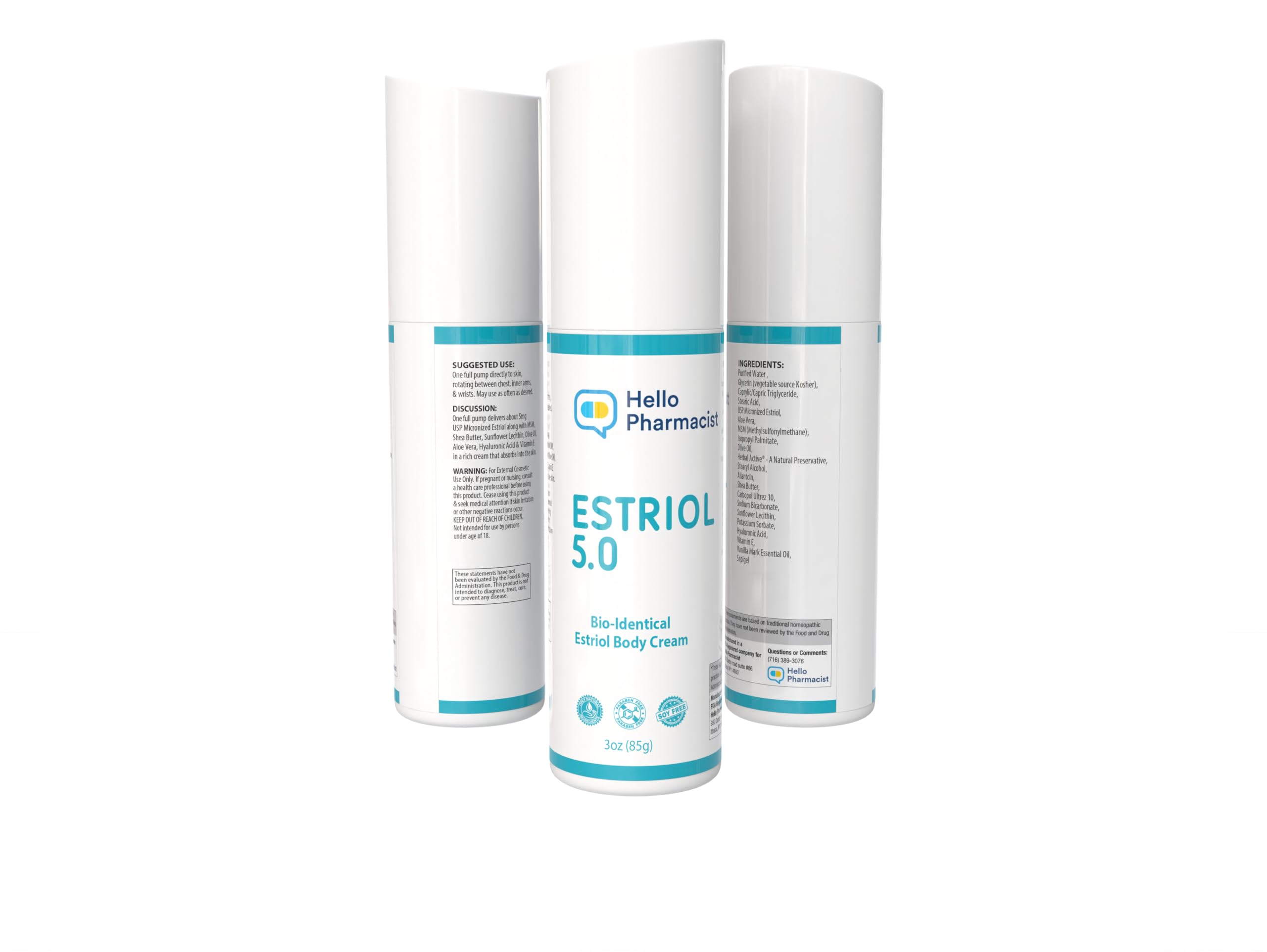 HelloPharmacist clean, fragrance-free formula signals purity and safety