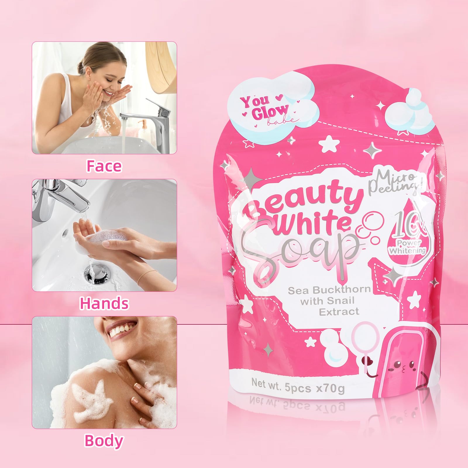 Helowod You Glow Babe moisturized skin texture after washing