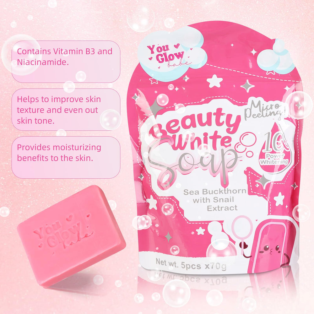 Helowod You Glow Babe soap bar close-up with creamy lather