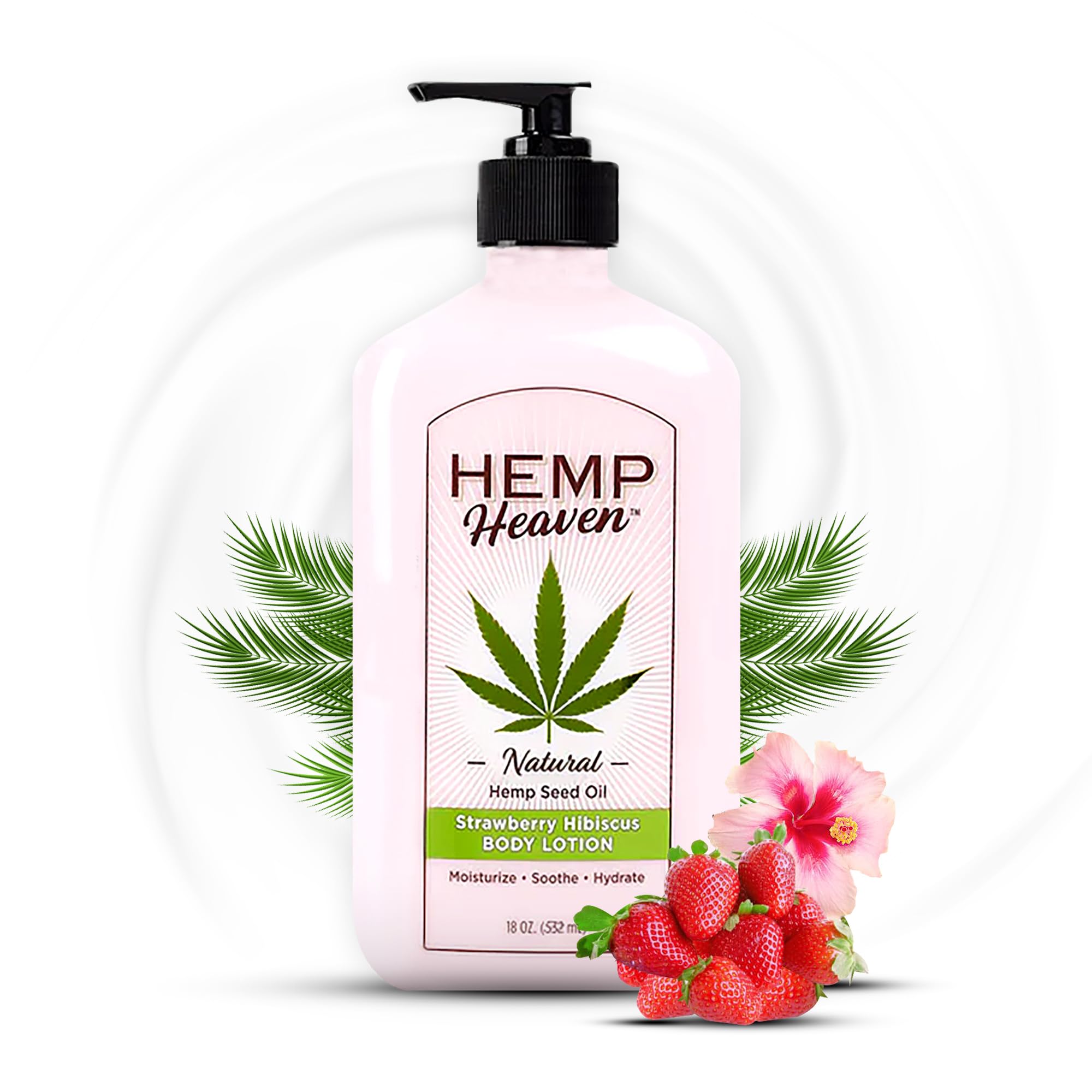 Hemp Heaven Hemp Lotion bottle showing rich hydration for daily use