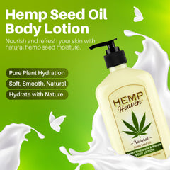 Hemp Heaven Hemp Lotion 18 oz jar front view suitable for daily use.