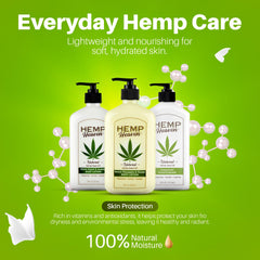 Hemp Heaven lotion label indicates California-made, USA production quality.