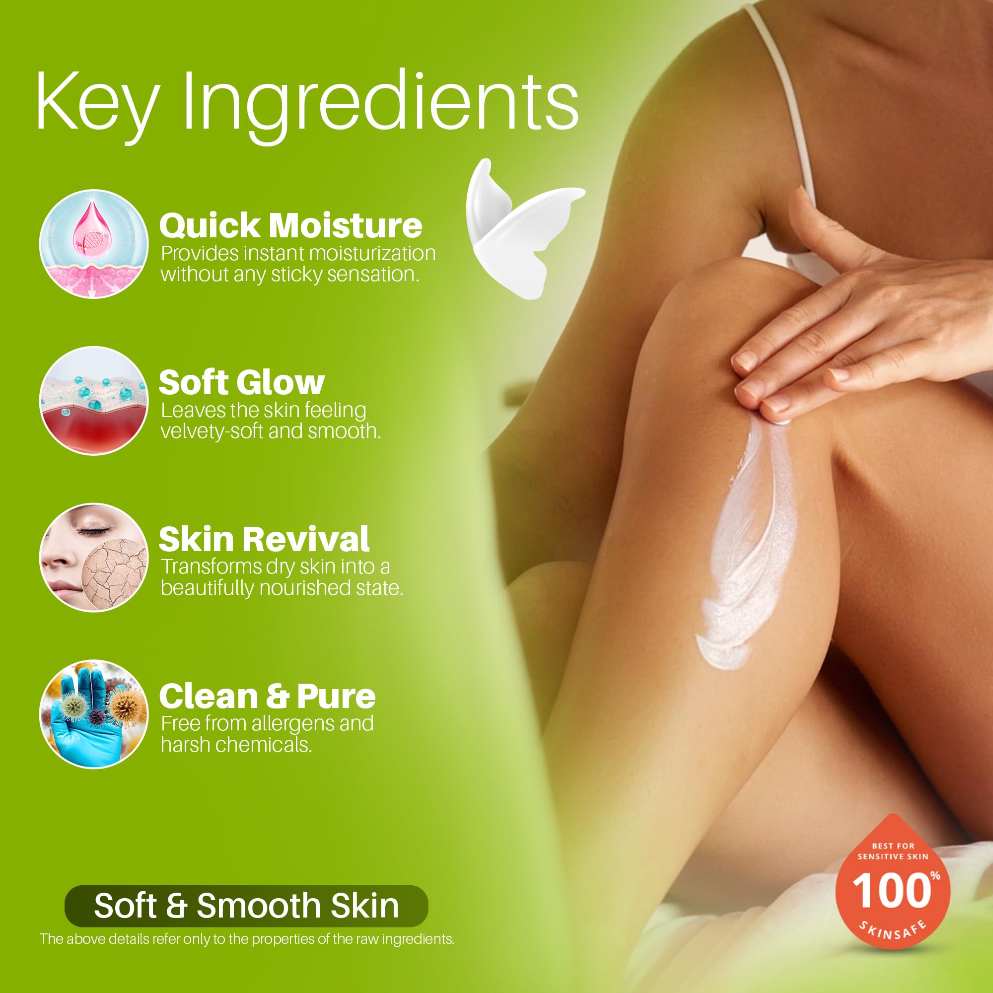Hemp Heaven Lotion texture swirl showing rich, nourishing cream feel.