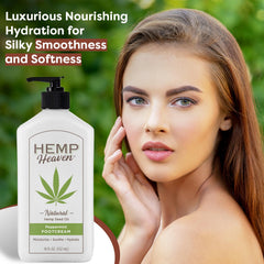 USA-made Hemp Heaven packaging emphasizes clean formulas