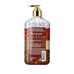 Hempz lotion label closeup highlighting vegan gluten-free formula with shea butter.