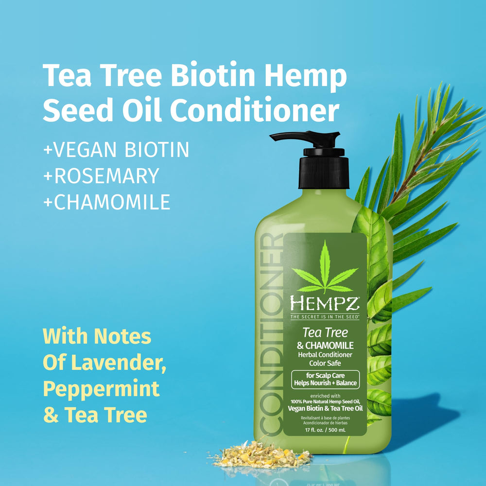 Hempz Biotin Conditioner closeup of avocado oil and ginseng nourishing scalp