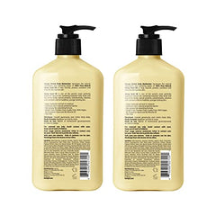 Hempz lotion bottle back showing ingredients and nourishing hemp seed oil.