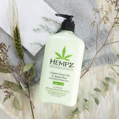 Hempz daily moisturizer pump demonstrates easy, mess-free application.