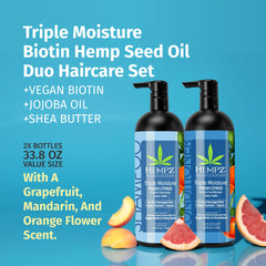 HEMPZ Hair Conditioner Grapefruit Peach front bottle smooths and reduces frizz