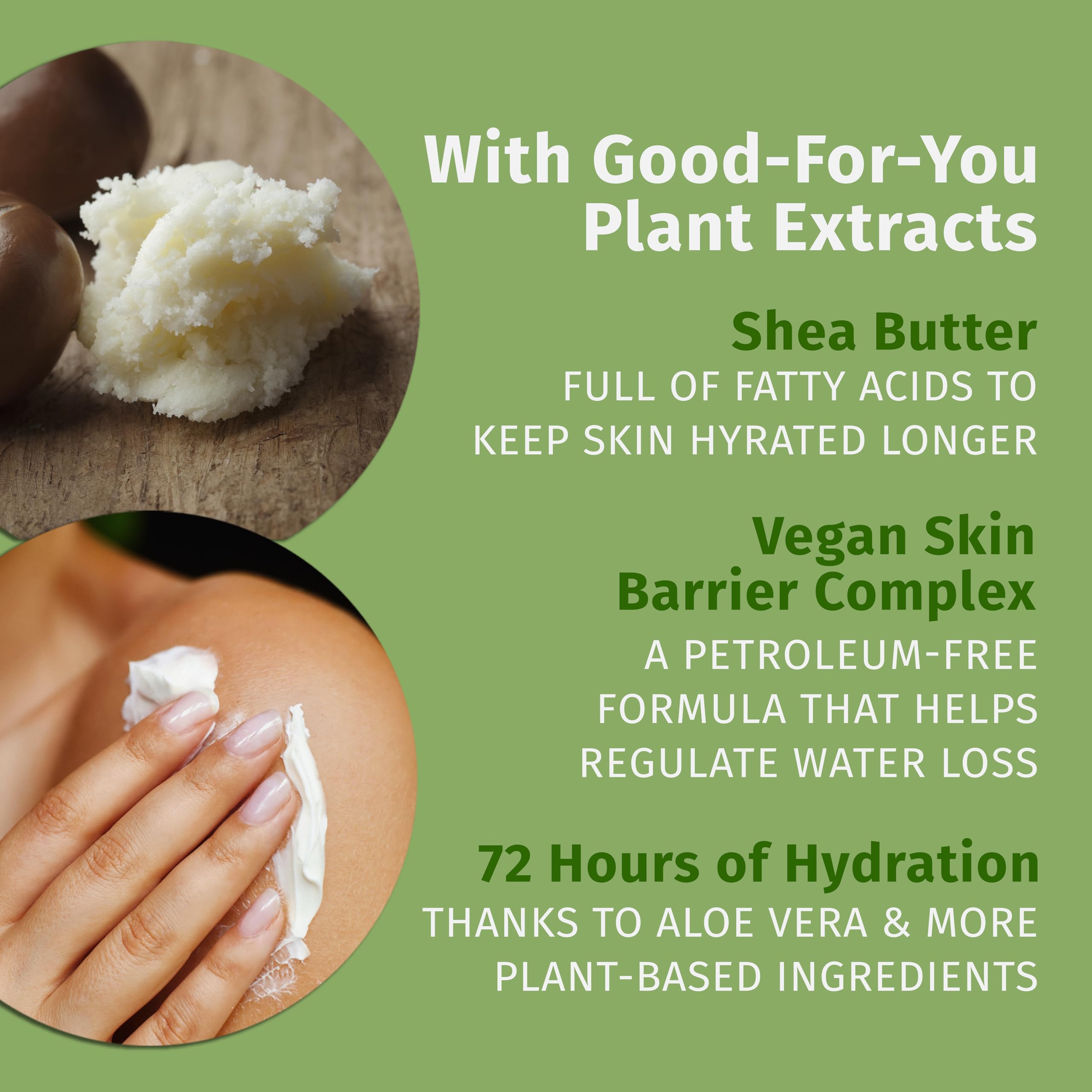 Hempz Lux Body Cream hemp seed oil illustration highlights moisturizing ingredients