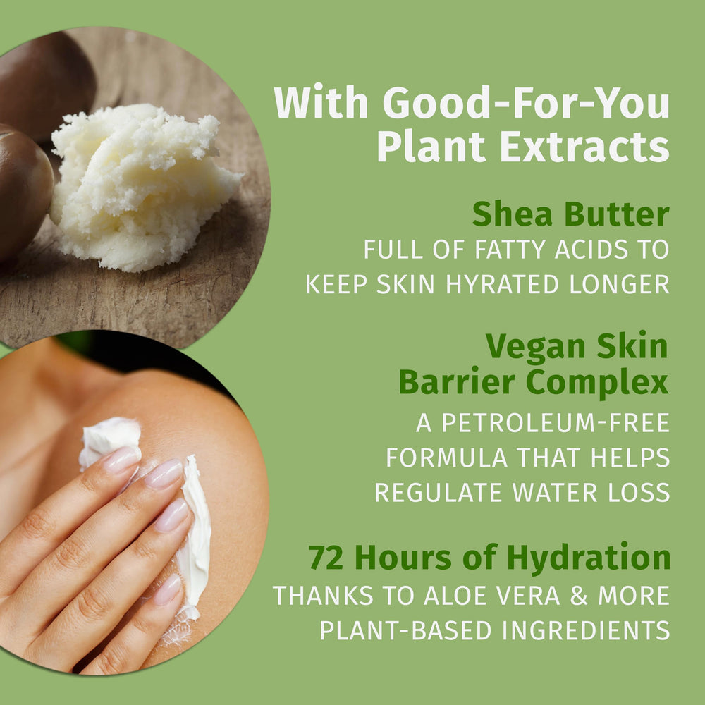 Hempz Lux Body Cream hemp seed oil illustration highlights moisturizing ingredients