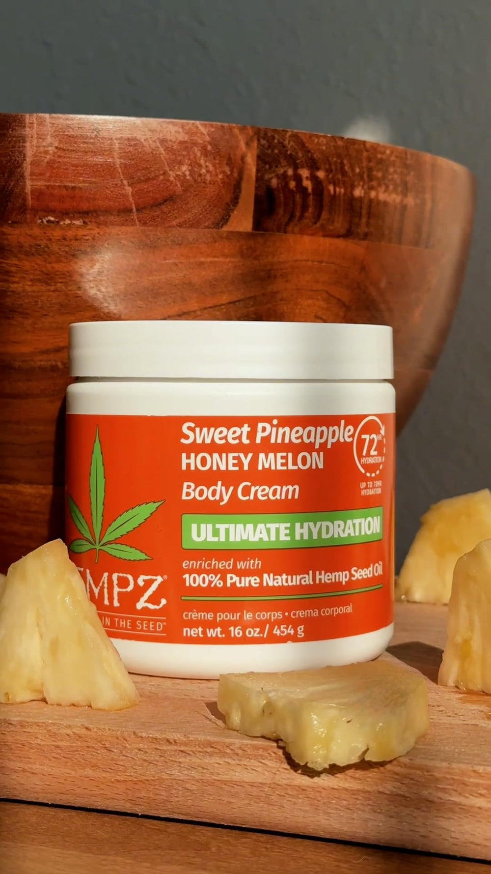 Hempz Lux Body Cream USA-made label signals quality