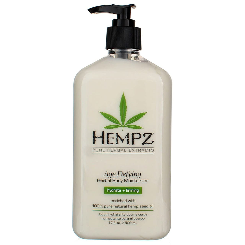 Hempz non-greasy formula demonstrates smooth absorption after shower.